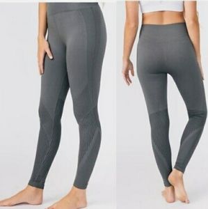 Zyia Active Gray Grid Performance High Rise 7/8 length size L